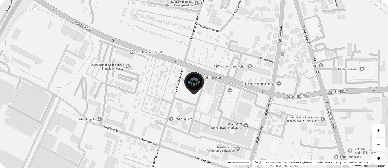 Laserland Bautzen – Kartenausschnitt Standort